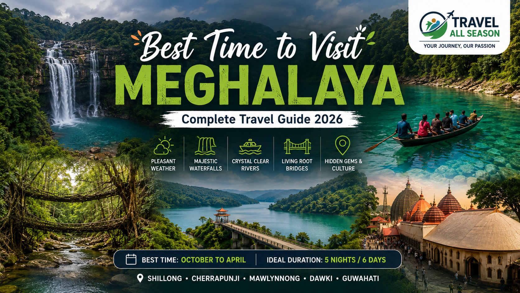 Best Time to Visit Meghalaya – Complete Season-Wise Travel Guide (2026)